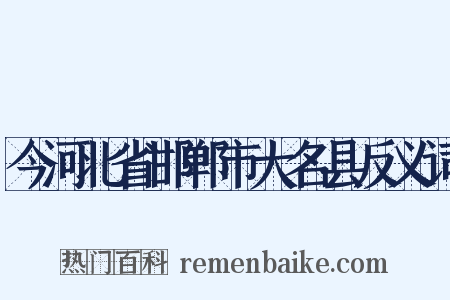 今河北省邯郸市大名县反义词是什么意思的图片